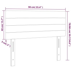 Kopfteil Taupe 90x5x78/88 cm Stoff