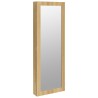 Schmuckschrank mit Spiegel Wandmontage 37,5x10x106 cm