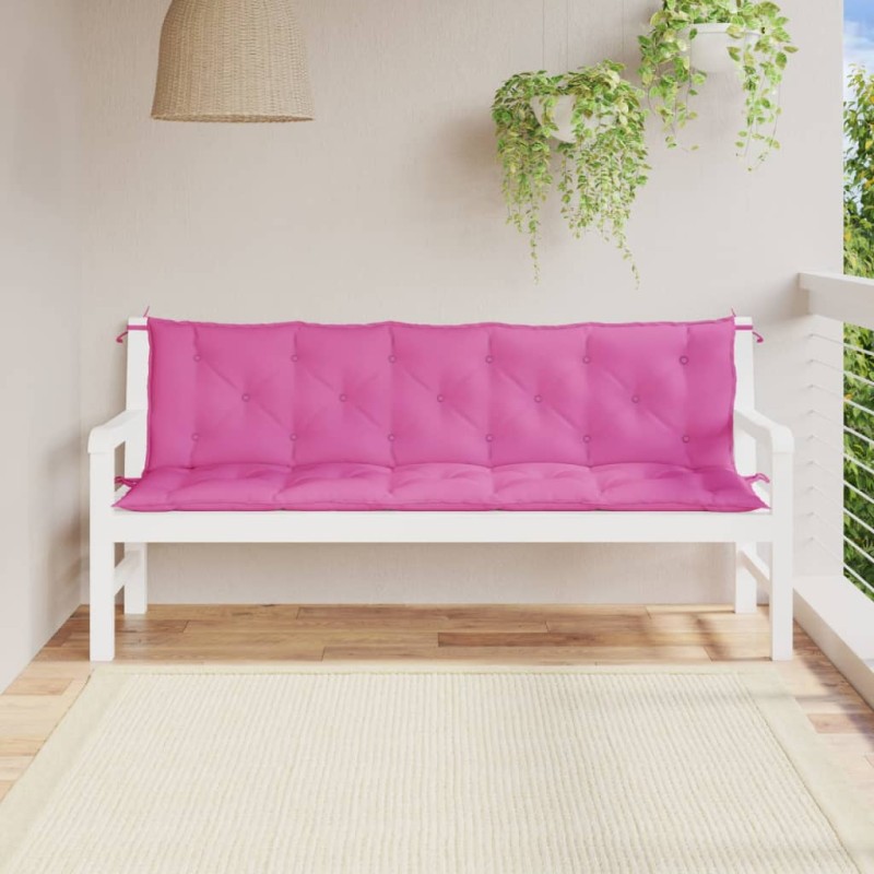 Gartenbank-Auflagen 2 Stk. Rosa Oxford-Gewebe