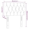 Kopfteil Hellgrau 80x7x78/88 cm Stoff