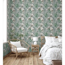 DUTCH WALLCOVERINGS Tapete Eden Grau und Hellgrün