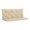 Gartenbank-Auflage Beige 120x(50+50)x7 cm Oxford-Gewebe