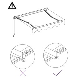 Einziehbare Markise Handbetrieben 500×300 cm Blau und Weiß