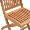 Gartenstühle 2 Stk. mit Beige Kissen Teak Massivholz