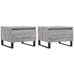 Couchtische 2 Stk. Grau Sonoma 50x46x35 cm Holzwerkstoff