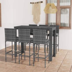 7-tlg. Garten-Bar-Set mit...