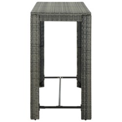 9-tlg. Garten-Bar-Set mit Anthrazit Kissen Poly Rattan