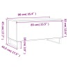 Couchtisch Braun Eichen-Optik 90x44,5x45 cm Holzwerkstoff