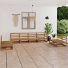 8-tlg. Garten-Lounge-Set Honigbraun Massivholz Kiefer