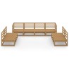 8-tlg. Garten-Lounge-Set Honigbraun Massivholz Kiefer