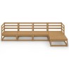 5-tlg. Garten-Lounge-Set Honigbraun Massivholz Kiefer