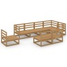 8-tlg. Garten-Lounge-Set Honigbraun Massivholz Kiefer