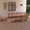 8-tlg. Garten-Lounge-Set Honigbraun Massivholz Kiefer