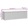 Hockerbank mit Sitzkissen Schwarz 110x30x40 cm Poly Rattan