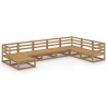 8-tlg. Garten-Lounge-Set Honigbraun Massivholz Kiefer