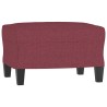 Sessel mit Hocker Weinrot 60 cm Stoff