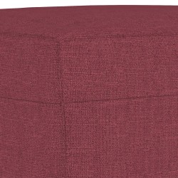 Sessel mit Hocker Weinrot 60 cm Stoff