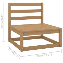 6-tlg. Garten-Lounge-Set mit Kissen Kiefer Massivholz