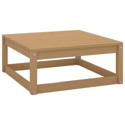 11-tlg. Garten-Lounge-Set mit Kissen Honigbraun Massivholz