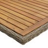 Garten-Esstisch Braun 200x100x74 cm Poly Rattan