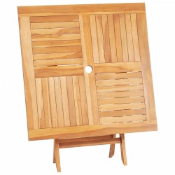 Gartentisch Klappbar 85x85x76 cm Teak Massivholz