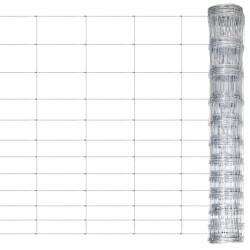 Gartenzaun Verzinkter Stahl 50 m 150 cm Silbern