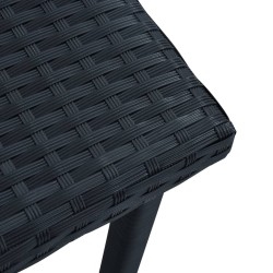 Garten-Teetisch Schwarz 40×40×40 cm Poly Rattan