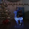 LED-Rentier Acryl Weihnachtsdekoration 140 LEDs 120 cm Blau