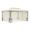 Pavillon mit Netz 300x400x265 cm Creme