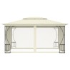 Pavillon mit Netz 300x400x265 cm Creme