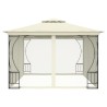 Pavillon mit Netz 300x400x265 cm Creme