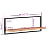 Wandregale 2 Stk. 100x24x35 cm Massivholz Akazie und Stahl