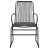 Gartenstühle 2 Stk. Schwarz 58x59x85,5 cm PVC Rattan