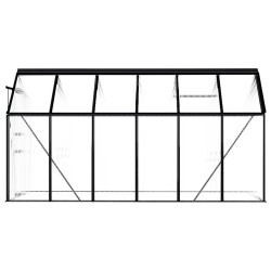 Gewächshaus Anthrazit Aluminium 7,03 m²