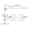 Ampelschirm mit Stahl-Mast 300 cm Taupe