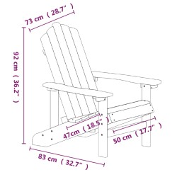 Adirondack-Gartenstuhl HDPE Aquablau