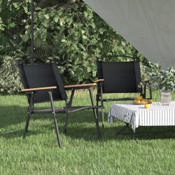 Campingstühle 2 Stk. Schwarz 54x55x78 cm Oxford-Gewebe