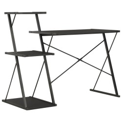 Schreibtisch mit Regal Schwarz 116×50×93 cm