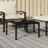 Garten-Couchtisch Schwarz 60x60x35 cm Stahl