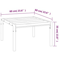 Garten-Couchtisch Schwarz 60x60x35 cm Stahl