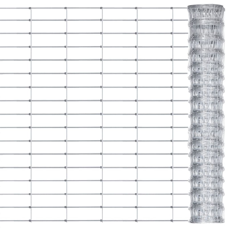 Gartenzaun Verzinkter Stahl 50x0,8 m Silbern