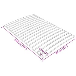 Lattenrost mit 17 Latten 80x200 cm