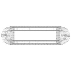 Gabionen-Hochbeet Verzinktes Eisen 190x50x100 cm