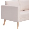 2-Sitzer-Sofa Stoff Cremeweiß