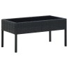 Gartentisch Schwarz 75x40x37 cm Poly Rattan