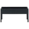 Gartentisch Schwarz 75x40x37 cm Poly Rattan