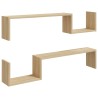 Wandregale 2 Stk. Sonoma-Eiche 100x15x20 cm Holzwerkstoff