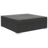 6-tlg. Garten-Lounge-Set mit Kissen Poly Rattan Schwarz