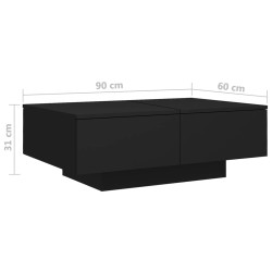 Couchtisch Schwarz 90x60x31 cm Holzwerkstoff