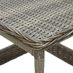 Gartentisch Braun 45x45x46,5 cm Poly Rattan